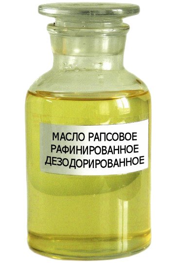 Refined rapeseed oil, deodorized in bulk and packaged