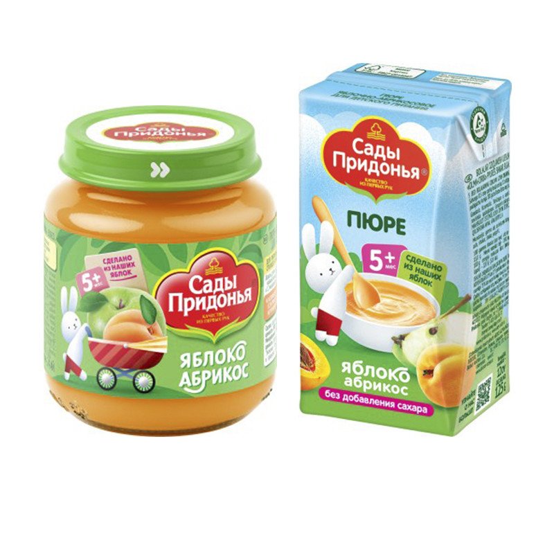 Apple-apricot puree, for baby food
