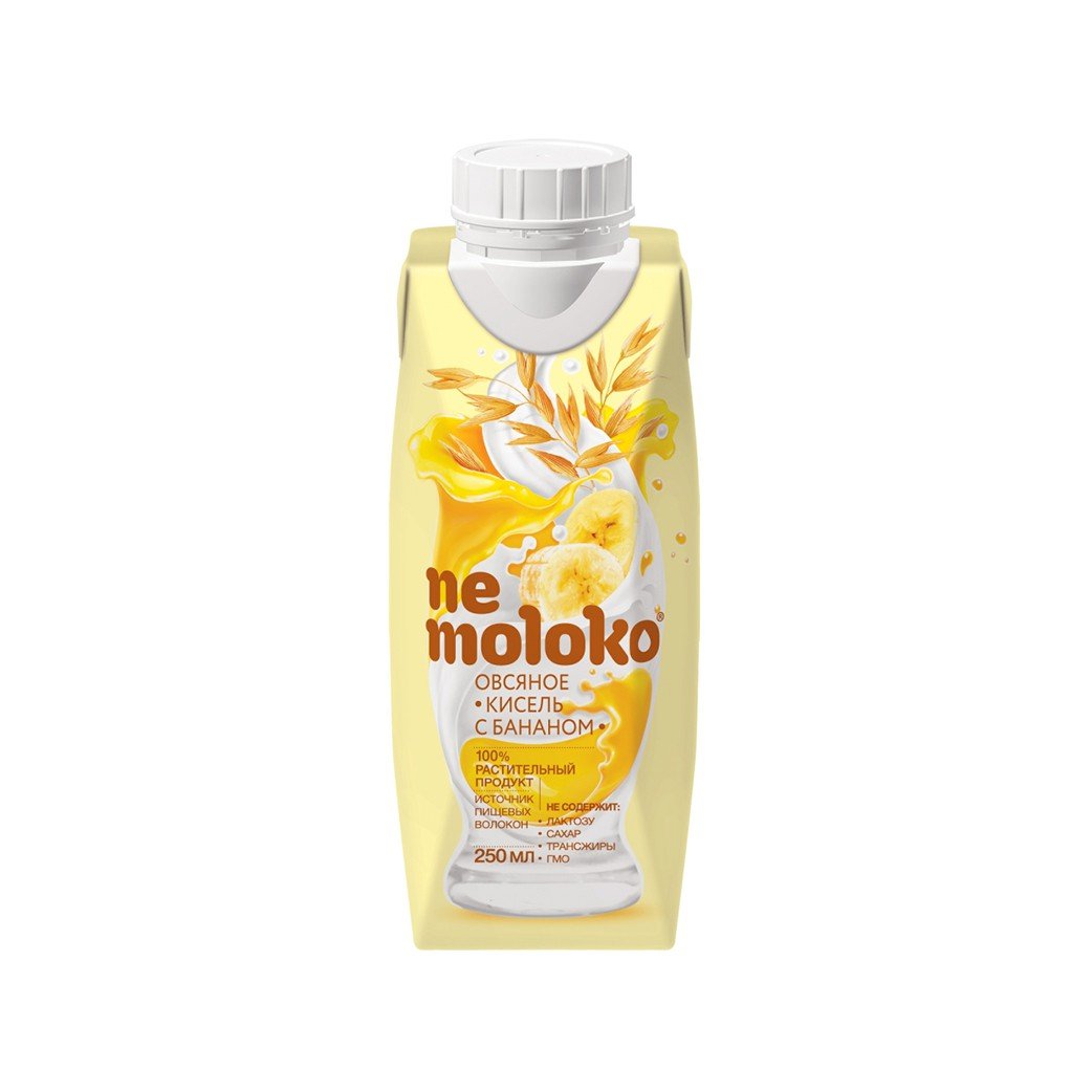 Oat drink “Kissel with banana”, enriched with vitamins and minerals