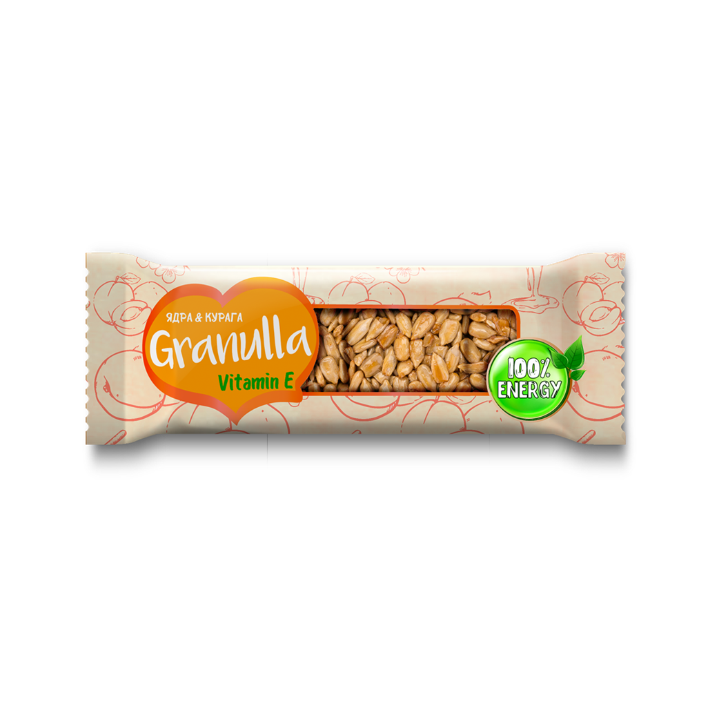Granulla roast based on sunflower seeds with dried apricots