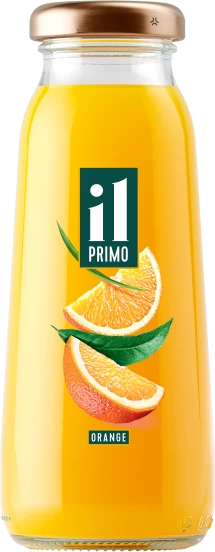 Orange juice with pulp only in glass packaging