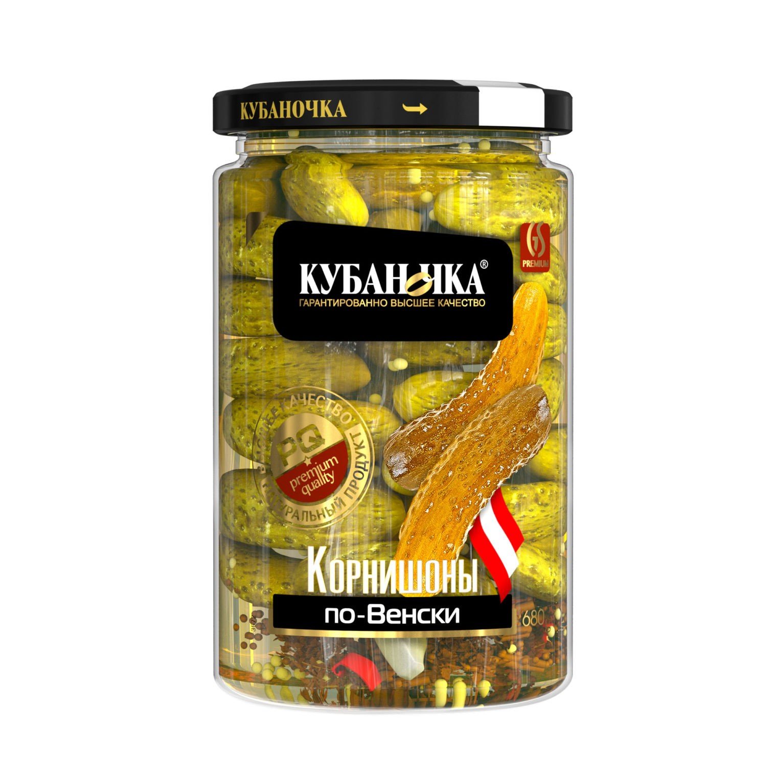 Gherkins, marinated Viennese style TM Kubanochka