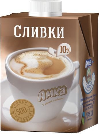 UHT drinking cream with 10% fat mass fraction