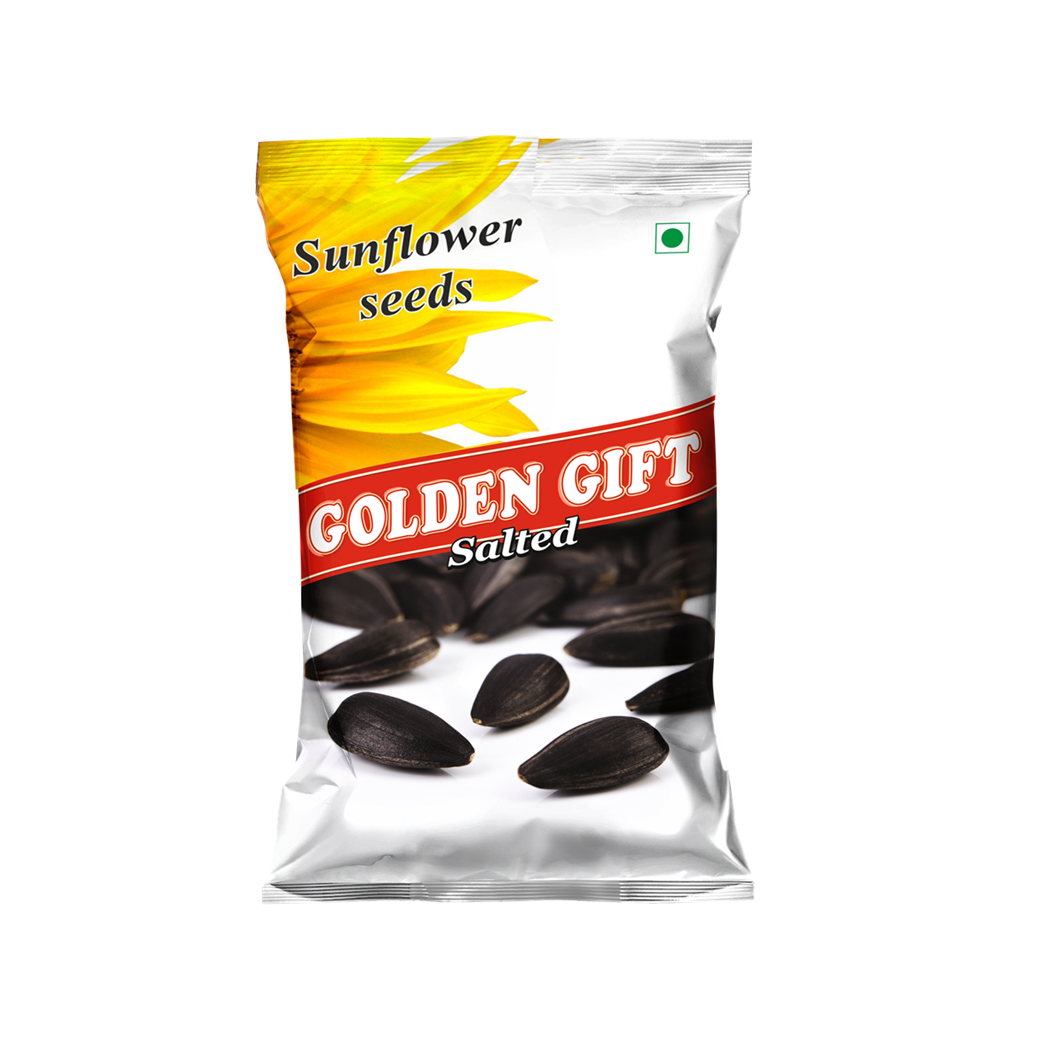 Roasted, unpeeled, salted sunflower seeds “Golden Gift”