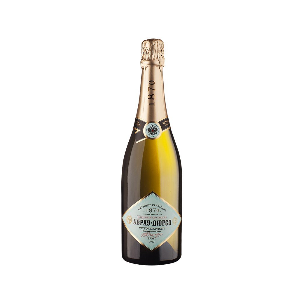Russian brut white champagne “Abrau-Durso” Kosher.  Bottling date: 12/19/2019