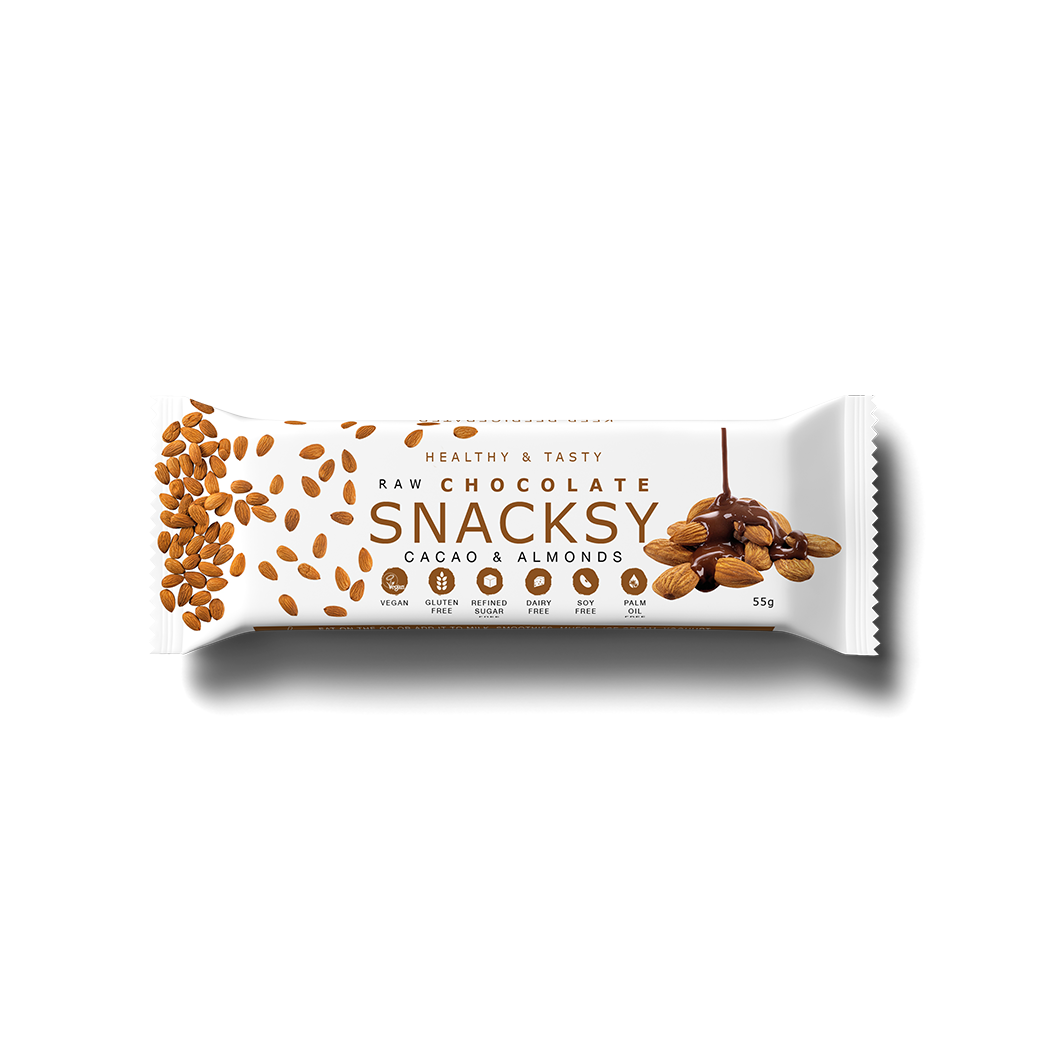 Raw chocolate snacksy cocoa – almond