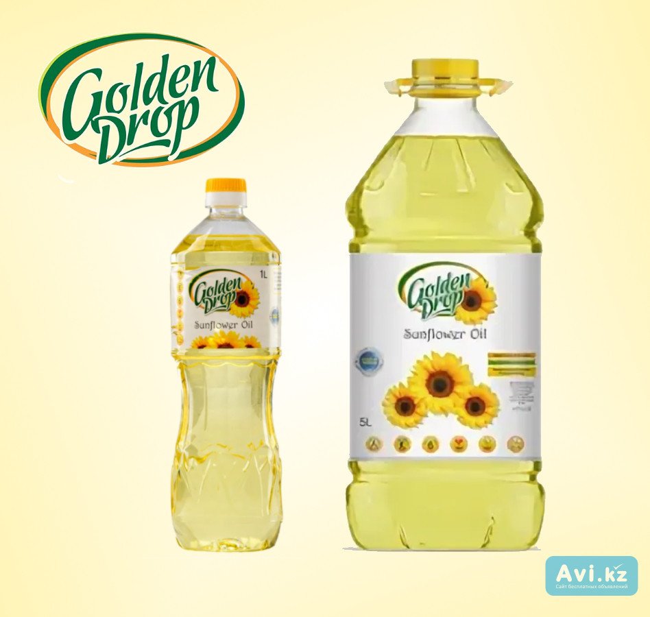 Refined deodorized sunflower oil “Golden Drop”