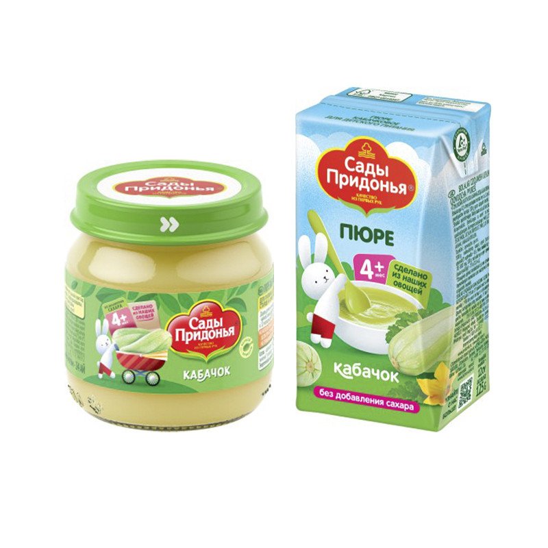 Zucchini puree, for baby food