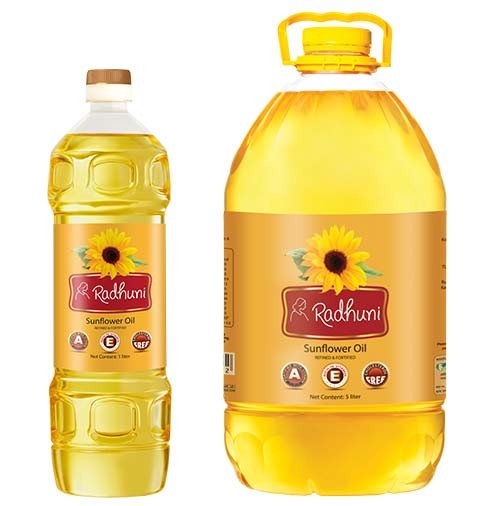 Refined fortified sunflower oil “Radhuni”