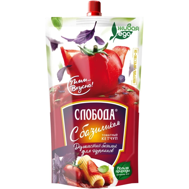 Ketchup “Sloboda” with basil of the highest category