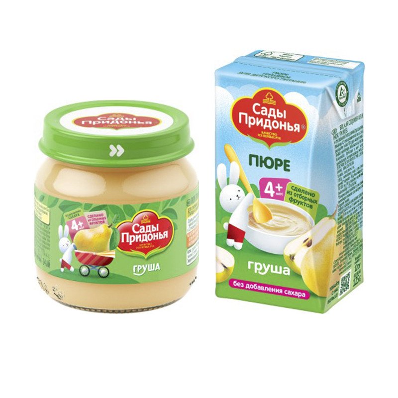 Pear puree, for baby food