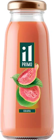 Guava nectar with pulp only in glass packaging