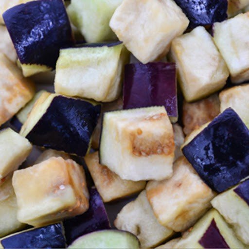 Frozen eggplant cube