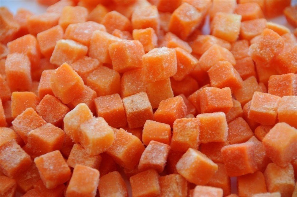 Frozen pumpkin cube