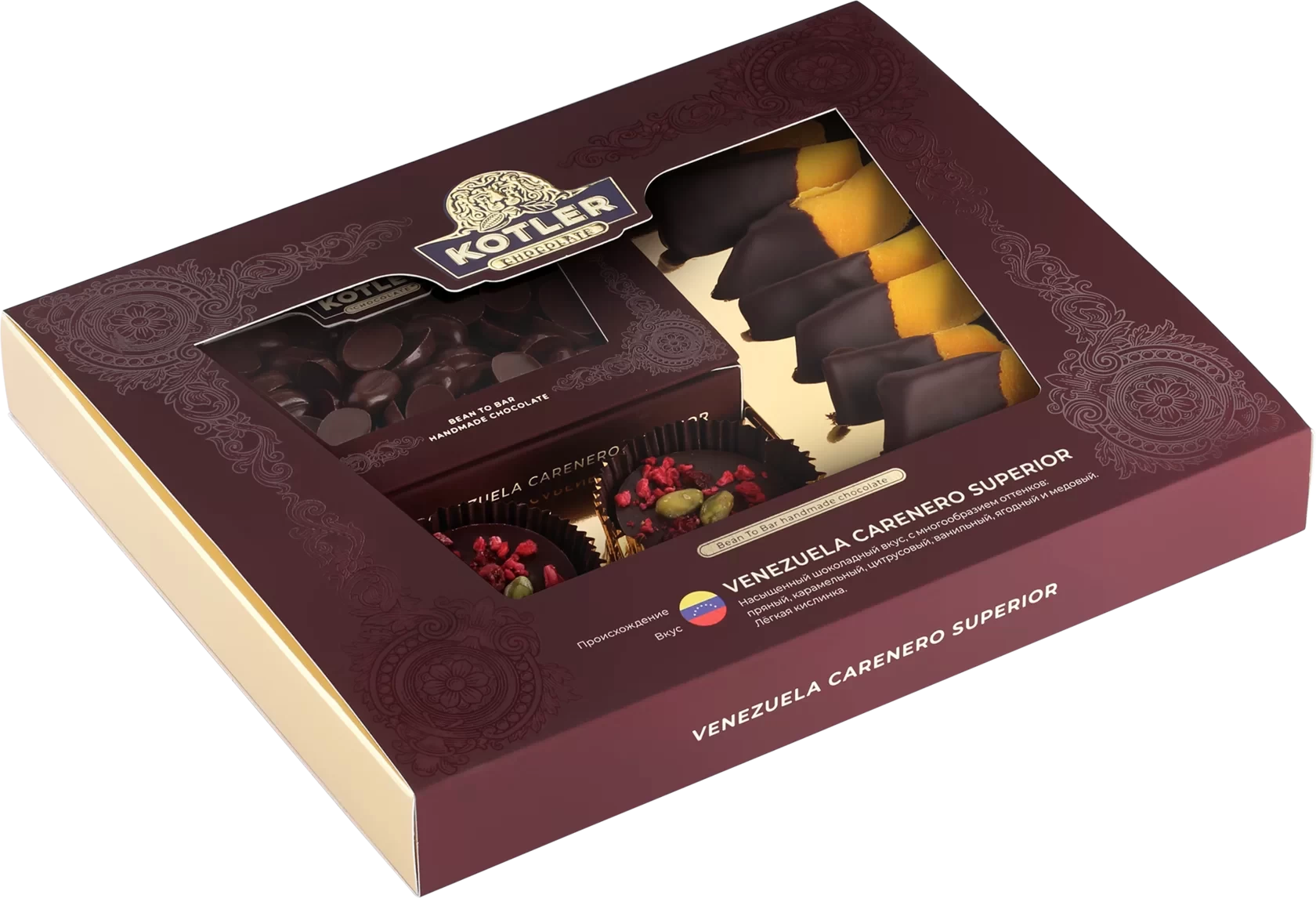 CHOCOLATE SET WITH MEDIANTS AND MANGO “VENEZUELA CARENERO SUPERIOR”