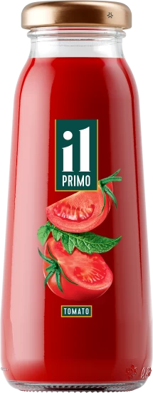 Tomato juice with salt only in glass packaging