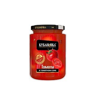 Tomatoes in tomato juice, TM Kubanochka