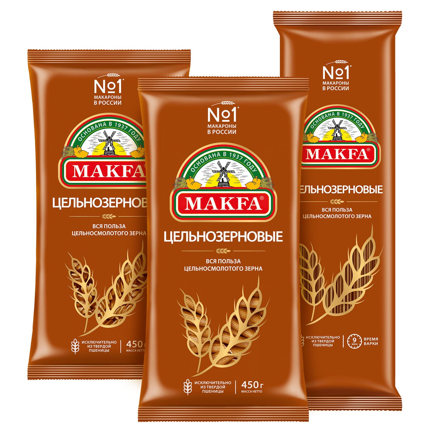 Assorted whole grain pasta products