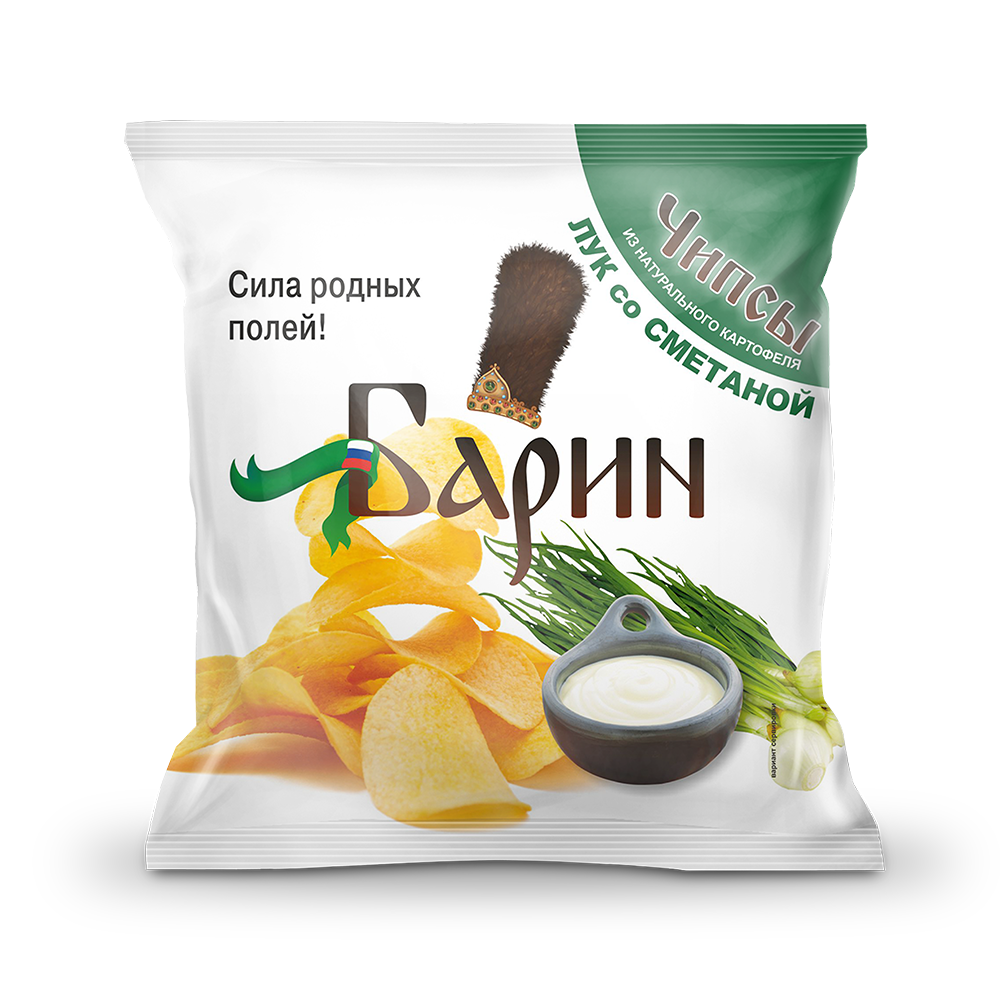 Chips “Barin” with sour cream and onion flavor