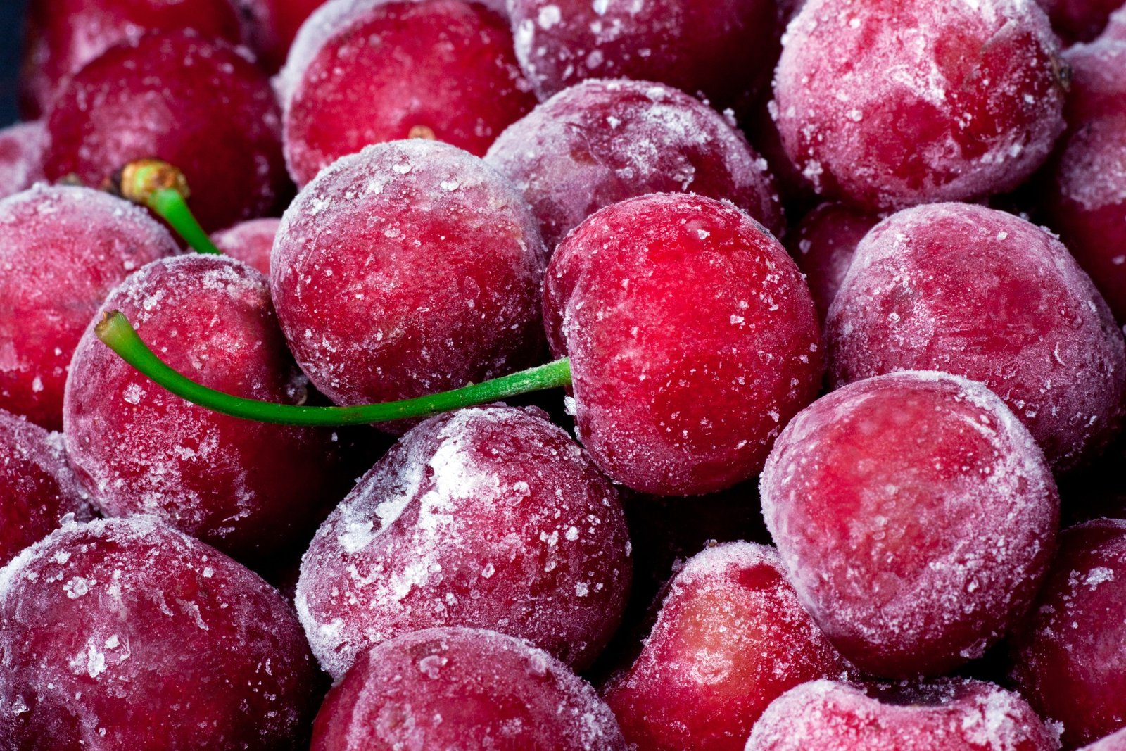 Frozen cherries with pit