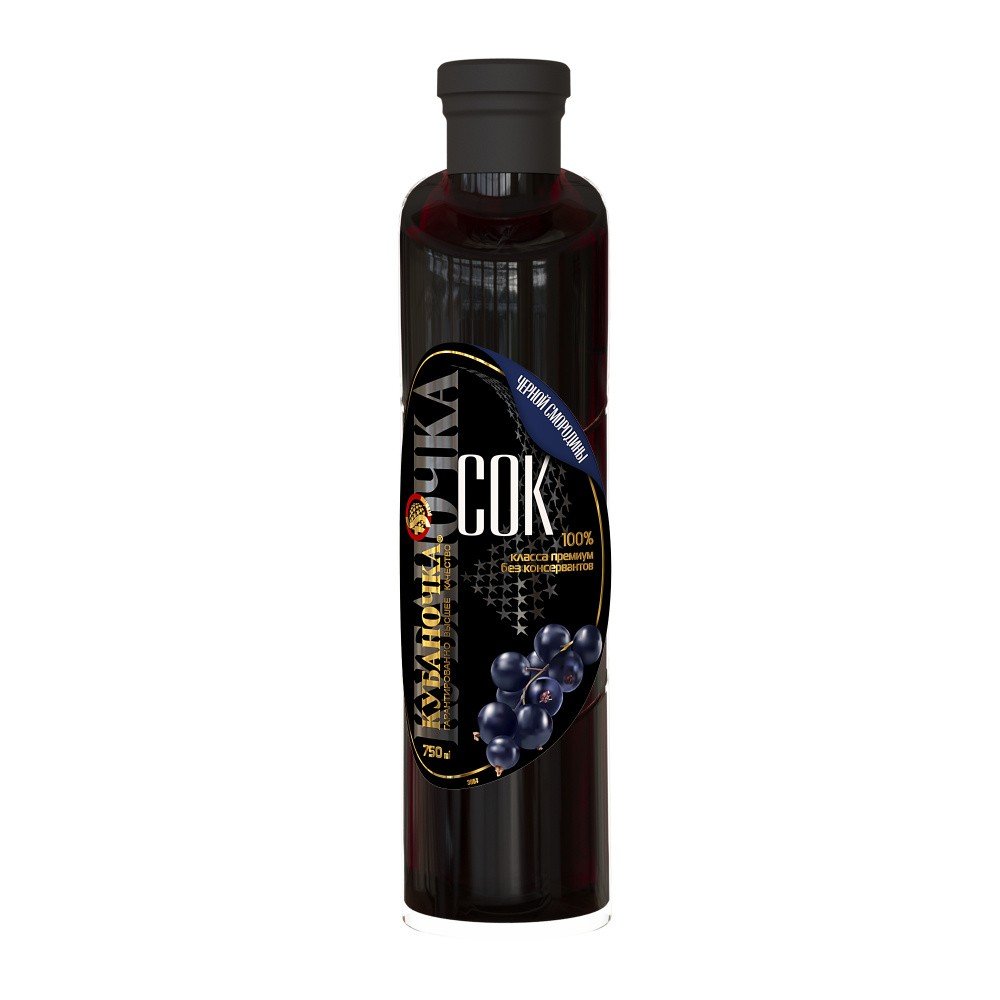 Blackcurrant juice with added sugar, TM Kubanochka