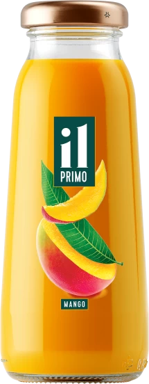 Mango nectar with pulp only in glass packaging