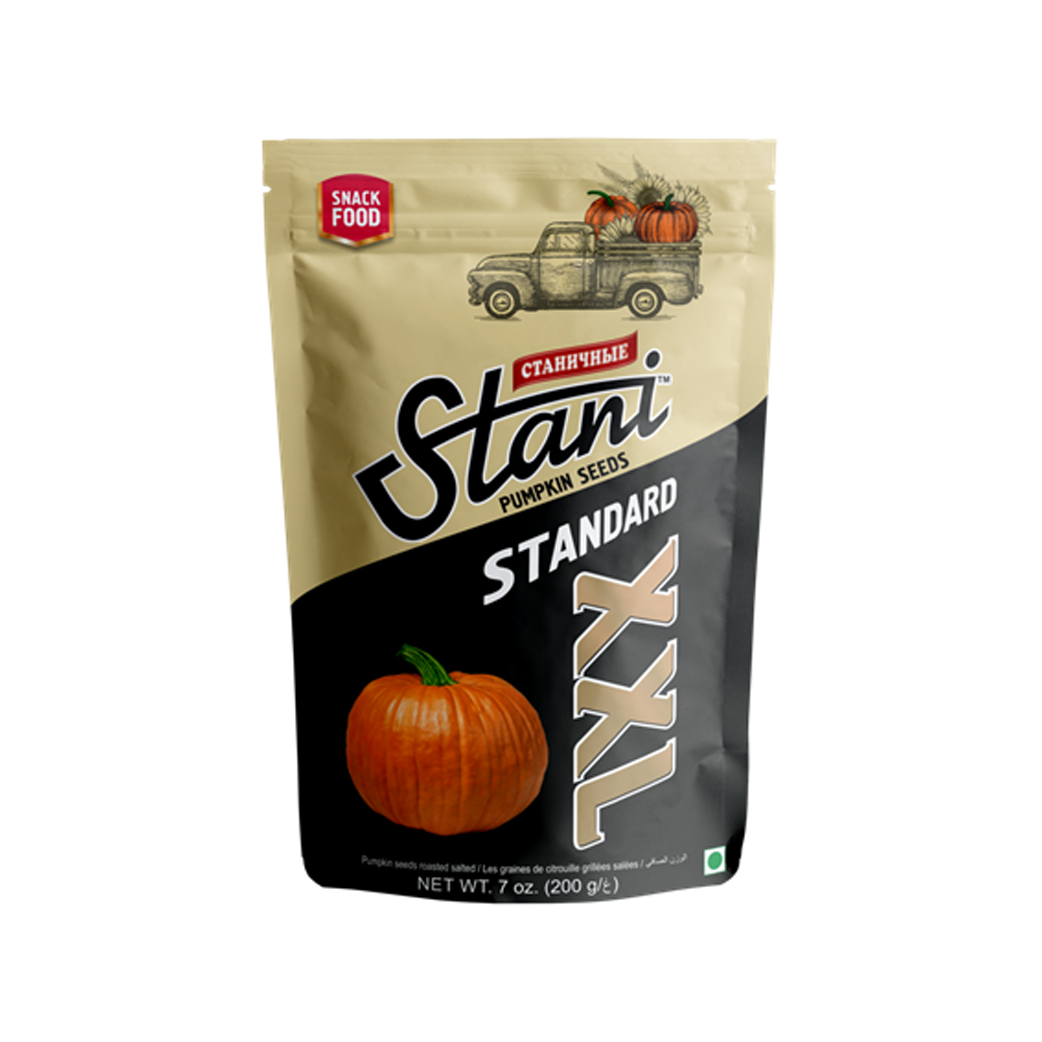 Roasted, unpeeled, salted pumpkin seeds “Stani”