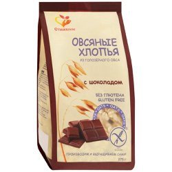 Gluten-free oat flakes from hull oats with the addition of chocolate