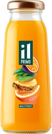 Multifruit juice only in glass packaging