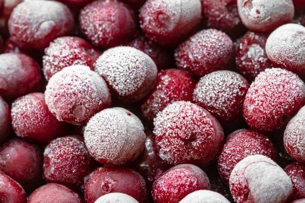 Frozen pitted cherries