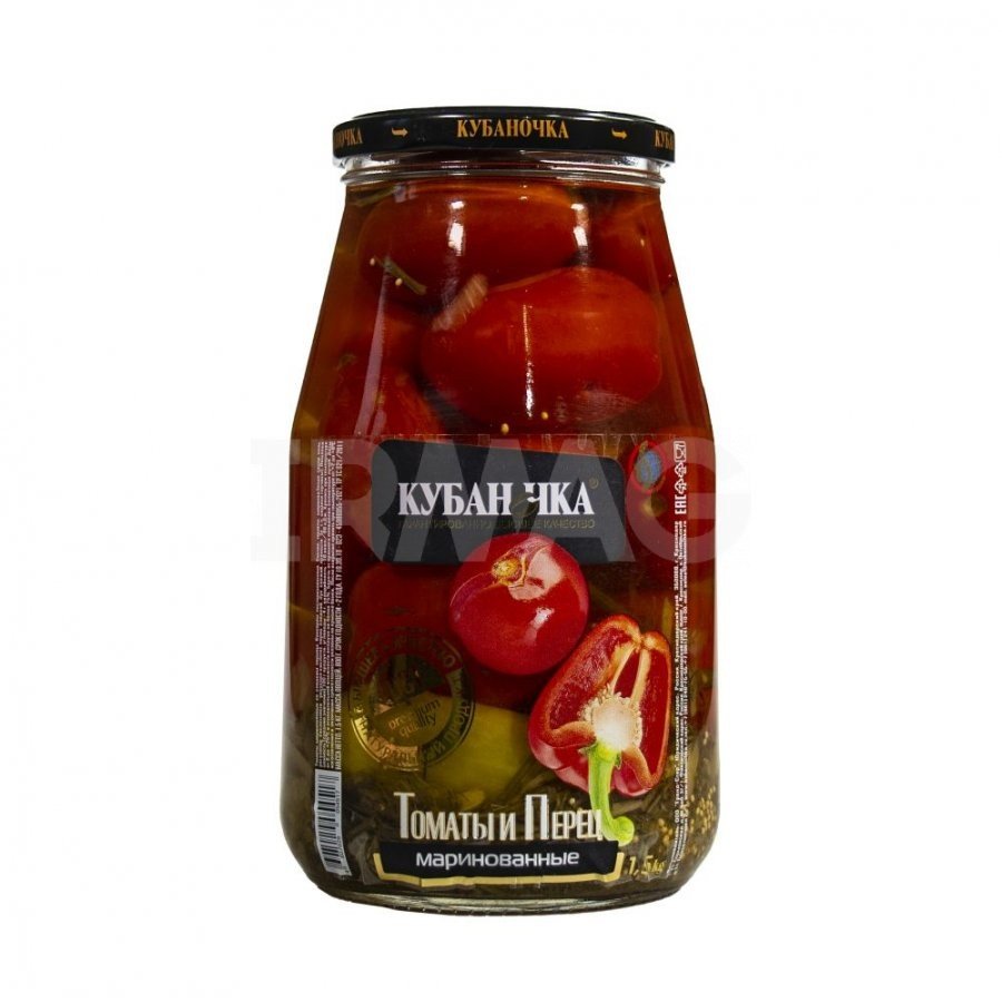Marinated tomatoes and peppers, TM Kubanochka