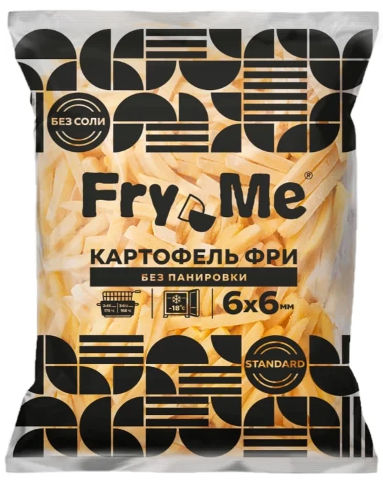 French fries without breading “Fry Me” “Standard” 6×6