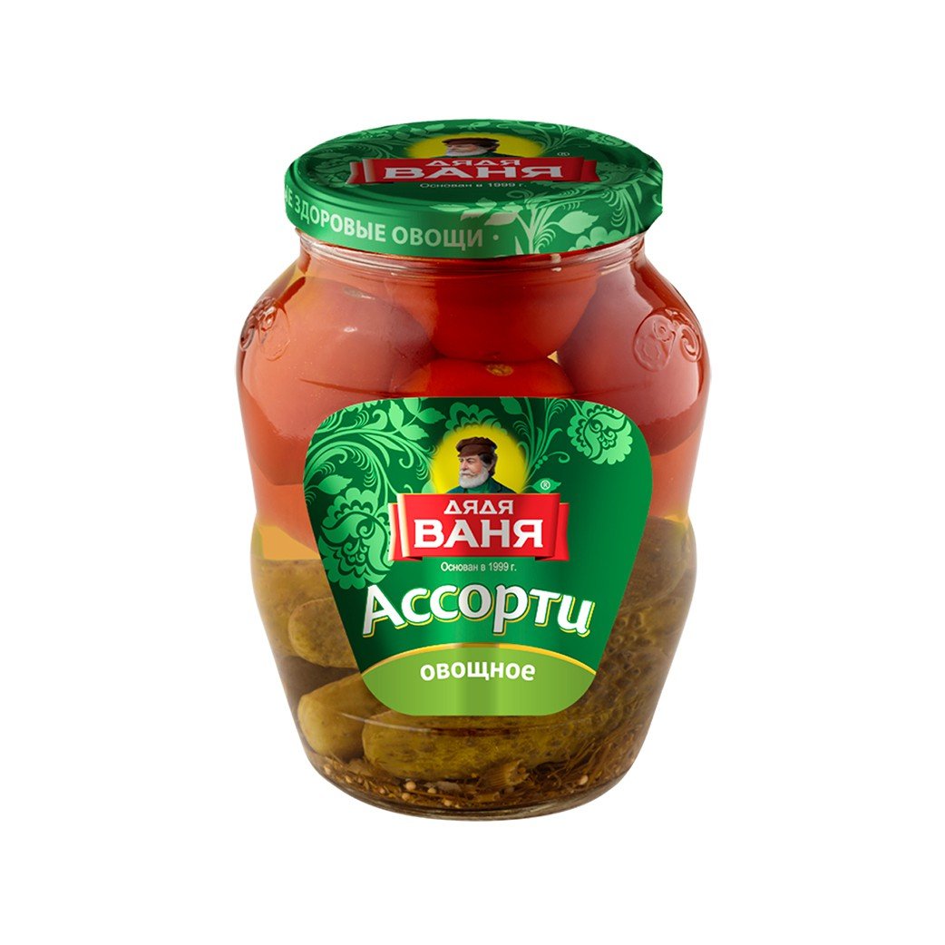 Assorted vegetables Uncle Vanya marinated Cucumbers and tomatoes 680 g