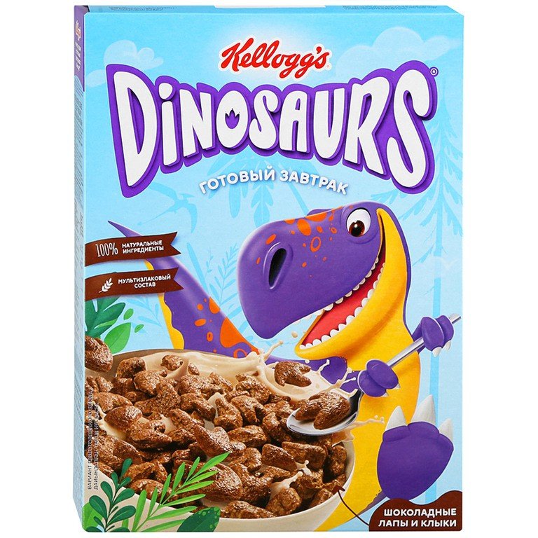 Kellogg’s® Dinosaurs® Chocolate Paws and Teeth Breakfast Cereal